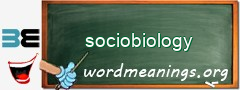 WordMeaning blackboard for sociobiology